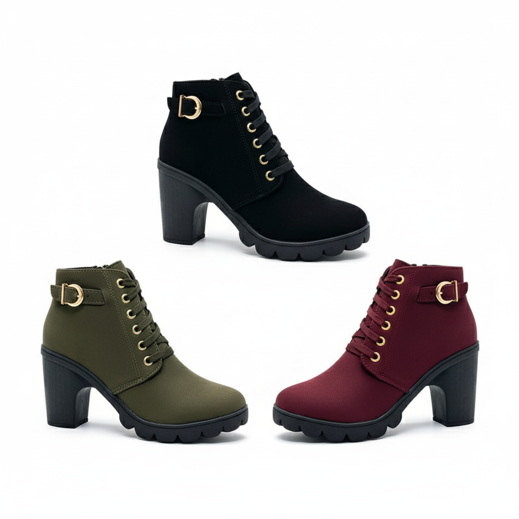Sandra | Women's Sole Chunky Heel Boots