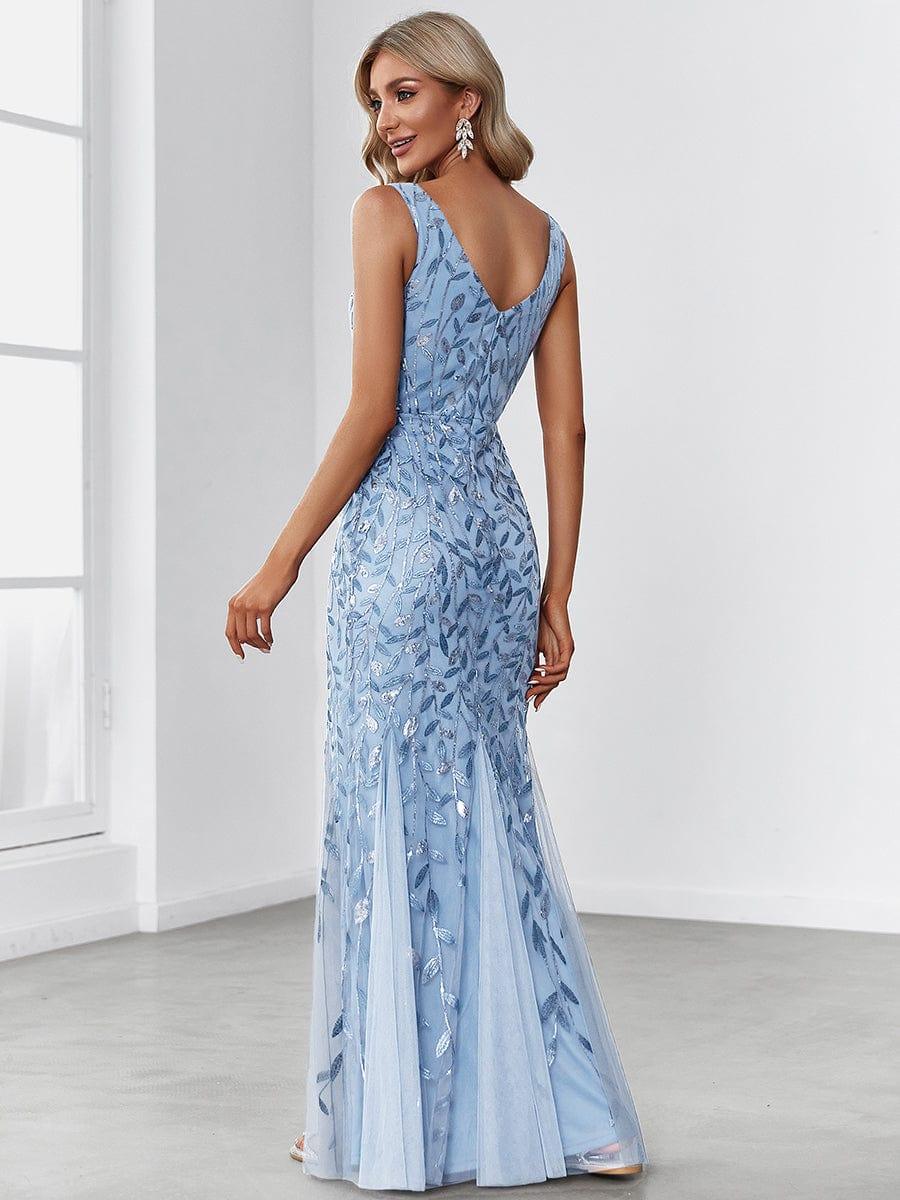 ever ORIEL|Women's Double V-Neck Fishtail Sequin Evening Dress
