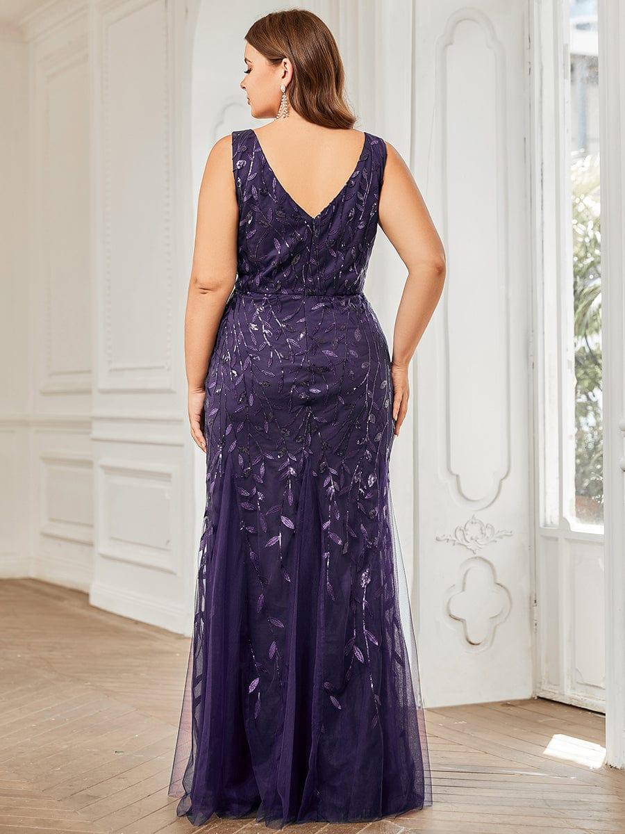 ever ORIEL|Women's Double V-Neck Fishtail Sequin Evening Dress