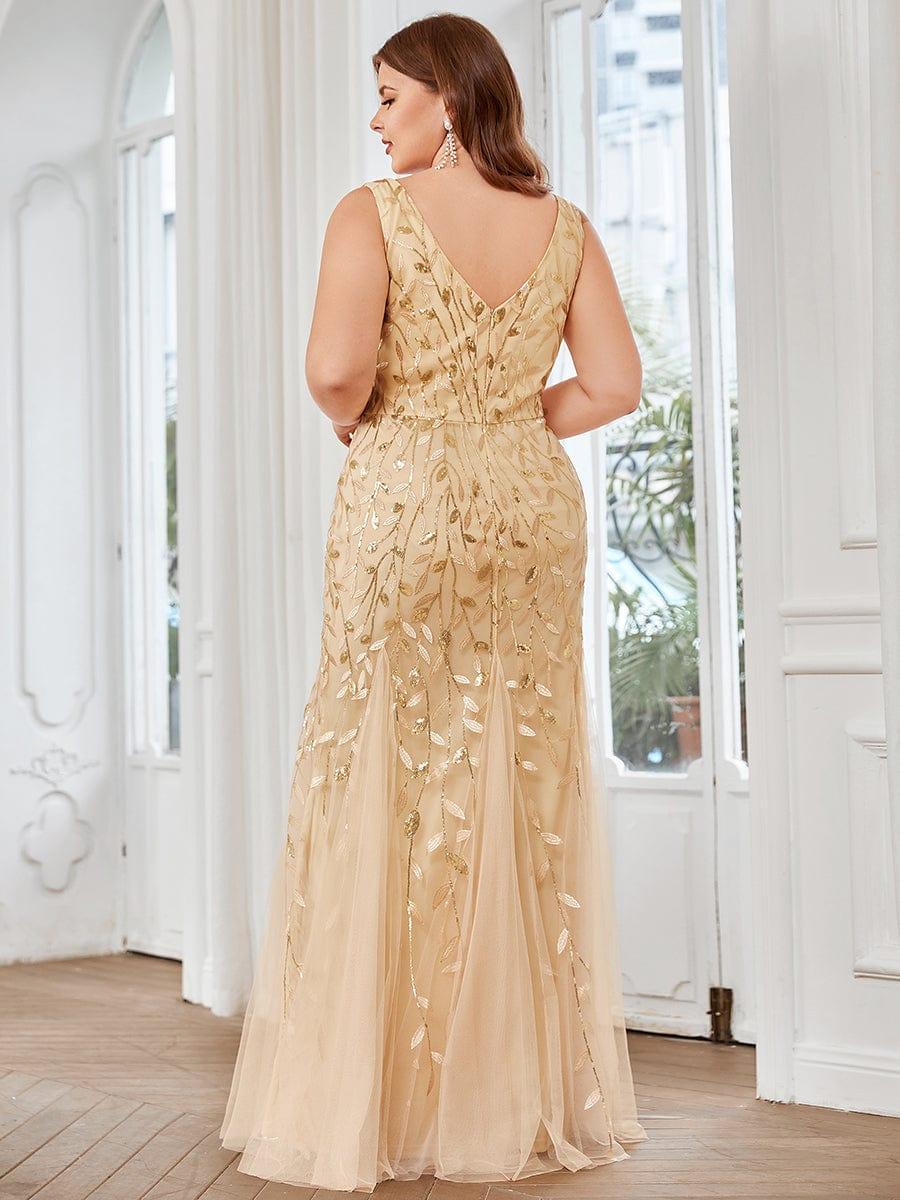 ever ORIEL|Women's Double V-Neck Fishtail Sequin Evening Dress
