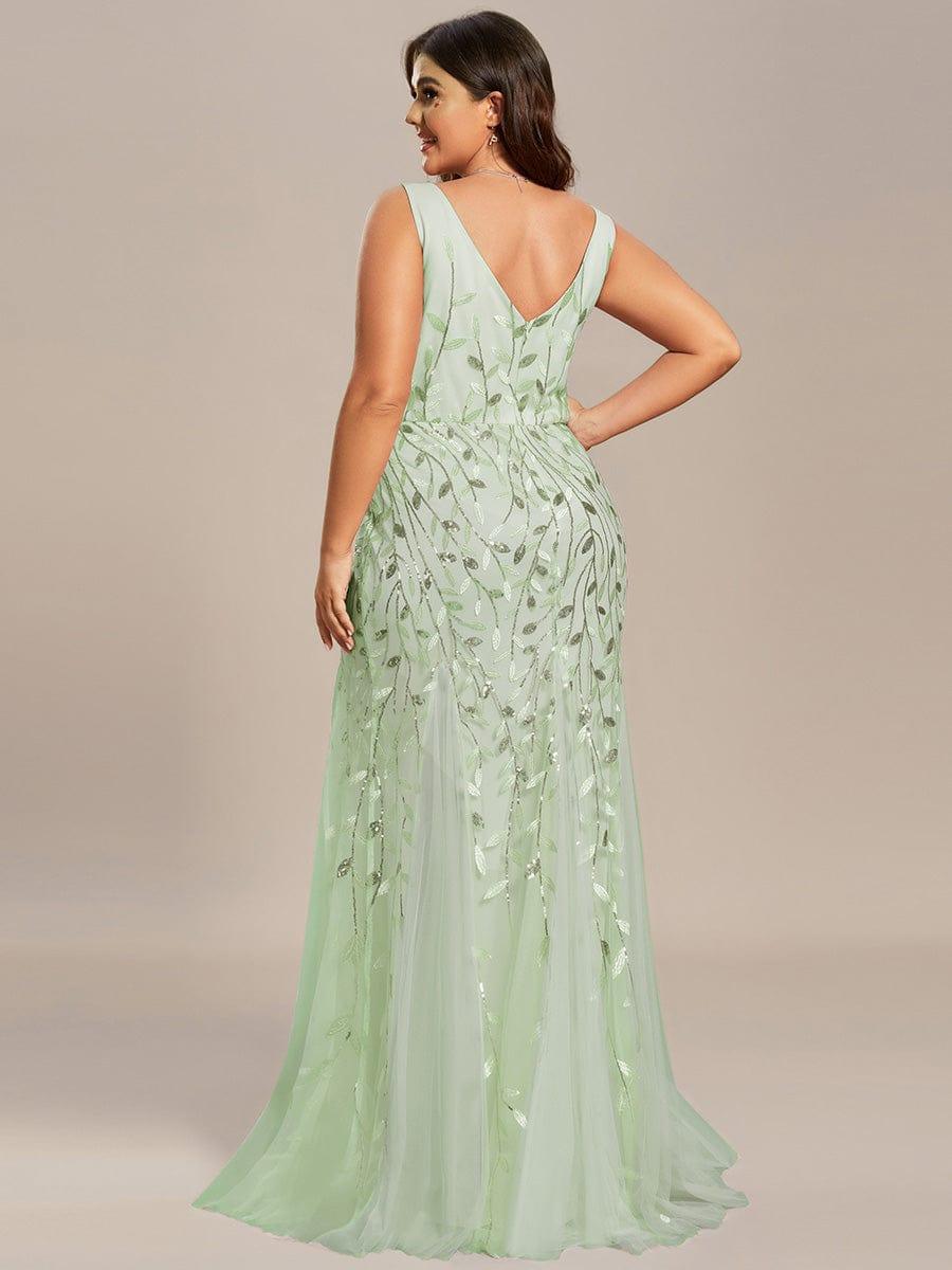ever ORIEL|Women's Double V-Neck Fishtail Sequin Evening Dress