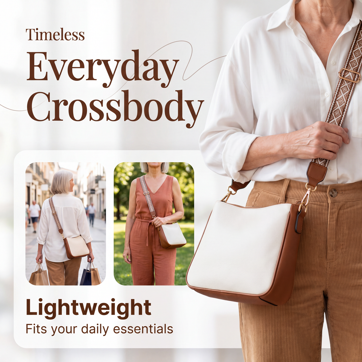 🎁Limited Sale 50% OFF👜Handmade Leather Crossbody with Colorful Straps
