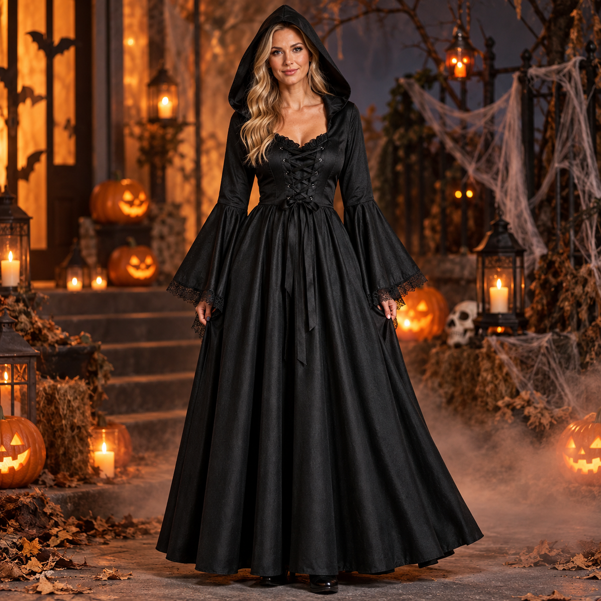 Haunted Manor — Robe de sorcière noire