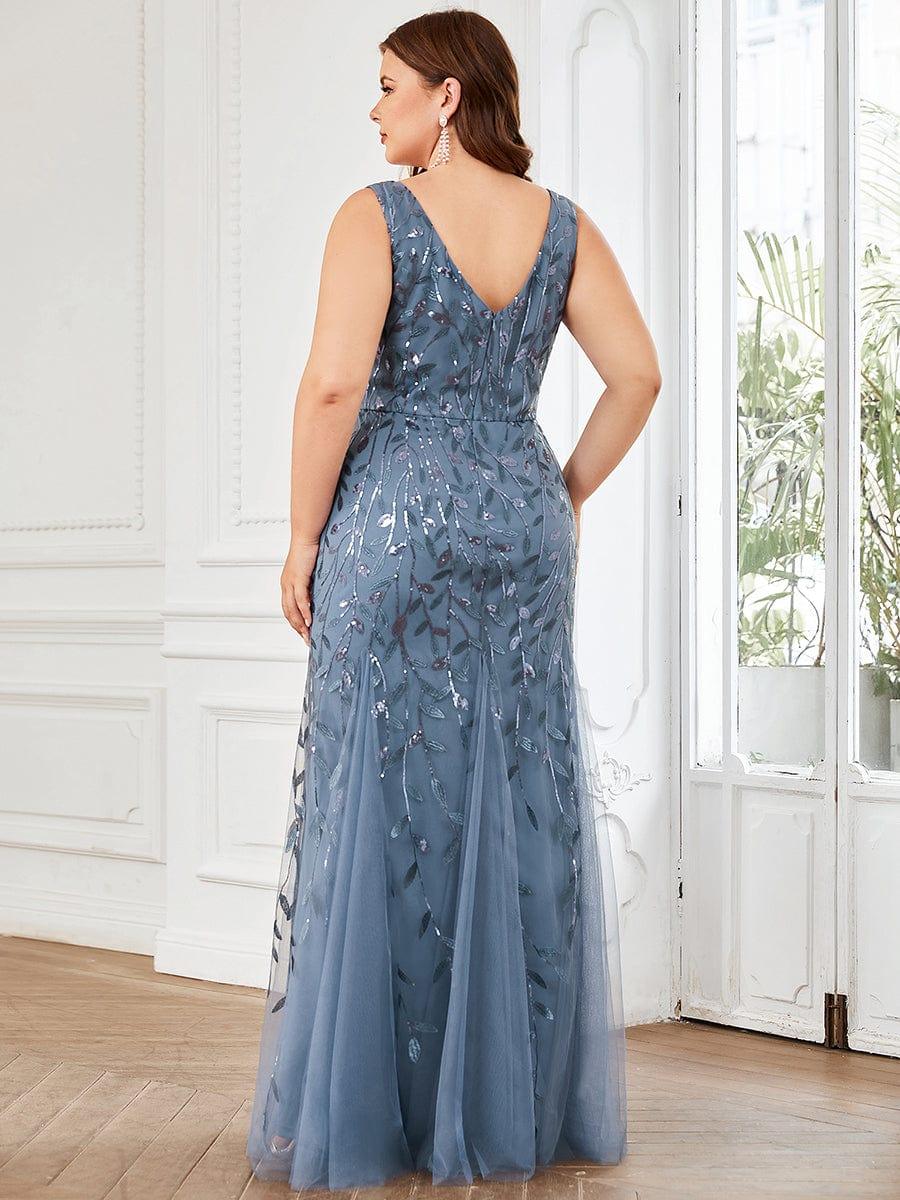 ever ORIEL|Women's Double V-Neck Fishtail Sequin Evening Dress