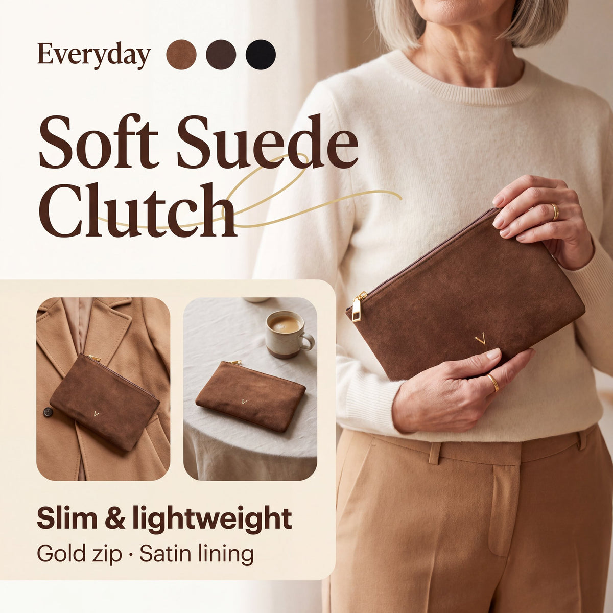 Ciara Suede Pouch