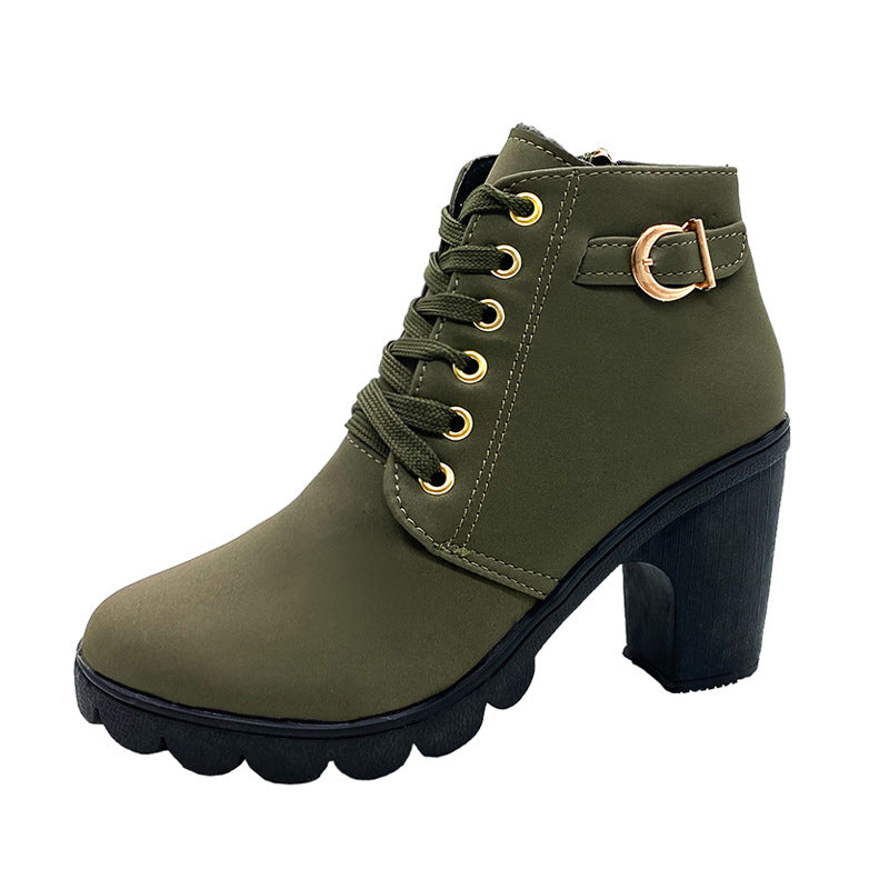 Sandra | Women's Sole Chunky Heel Boots
