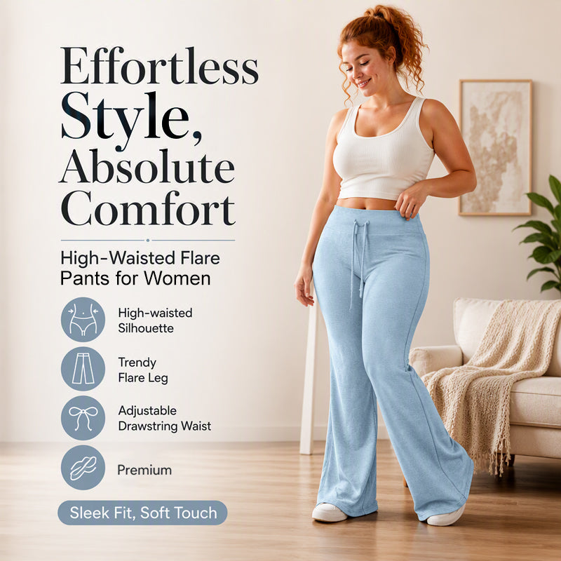 Lina | Comfortable Women's High Waisted Flare Pants