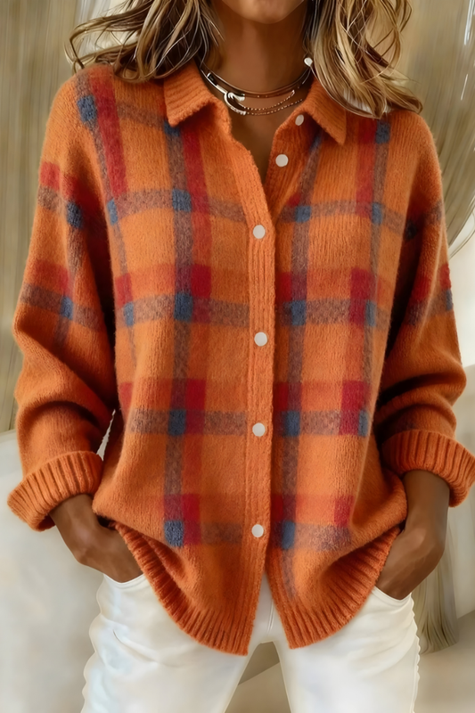 Margaux™ Plaid Knit Cardigan