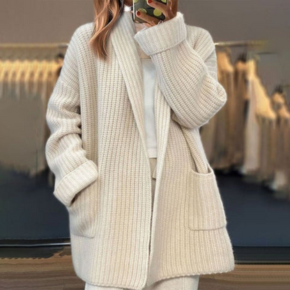 Kiandra - Knitted Wool Cardigan With Pockets