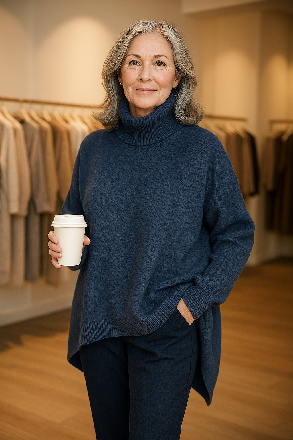 BRIGETTE – LONG TURTLENECK SWEATER
