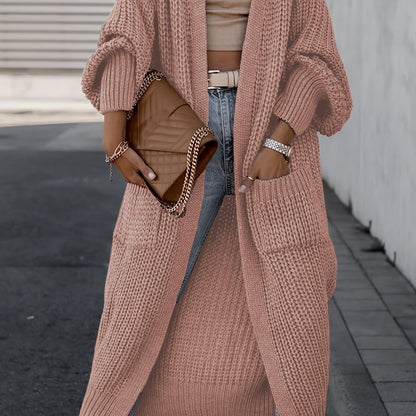 Layla™ -  Elegant Deep V-Neck Long Sleeve Cardigan