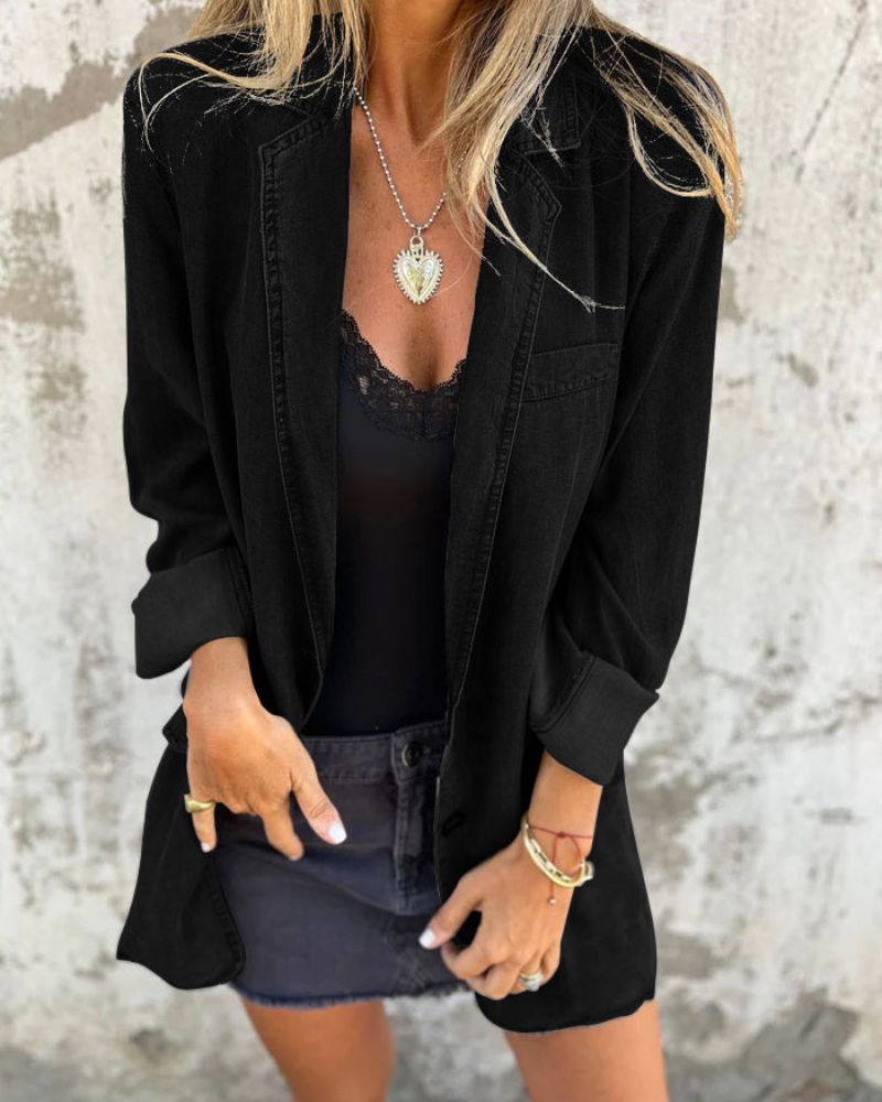 Flurina | Casual Denim Blazer