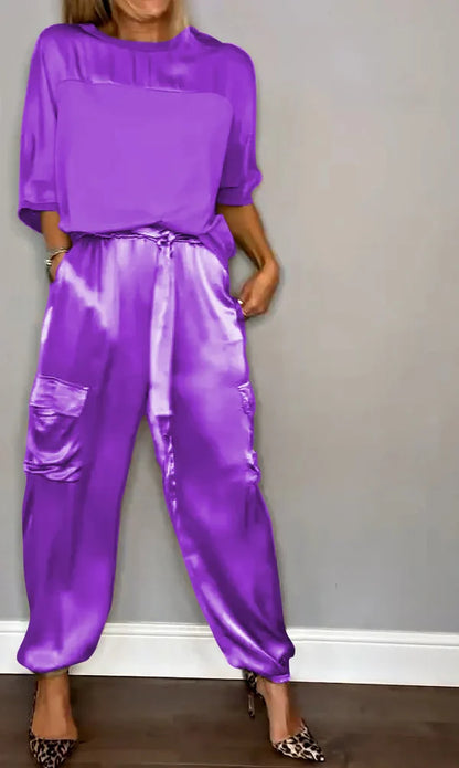 Margaret - Elegant Satin Set