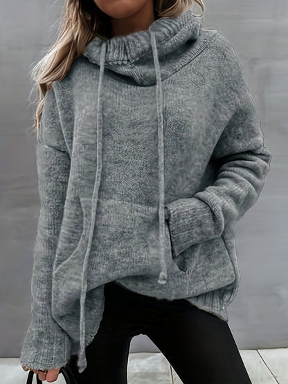 Zelina - Long Sleeve Sweater With Pocket