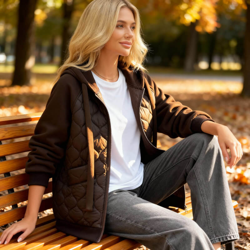 NATALIE | Quilted Hoodie Jacket