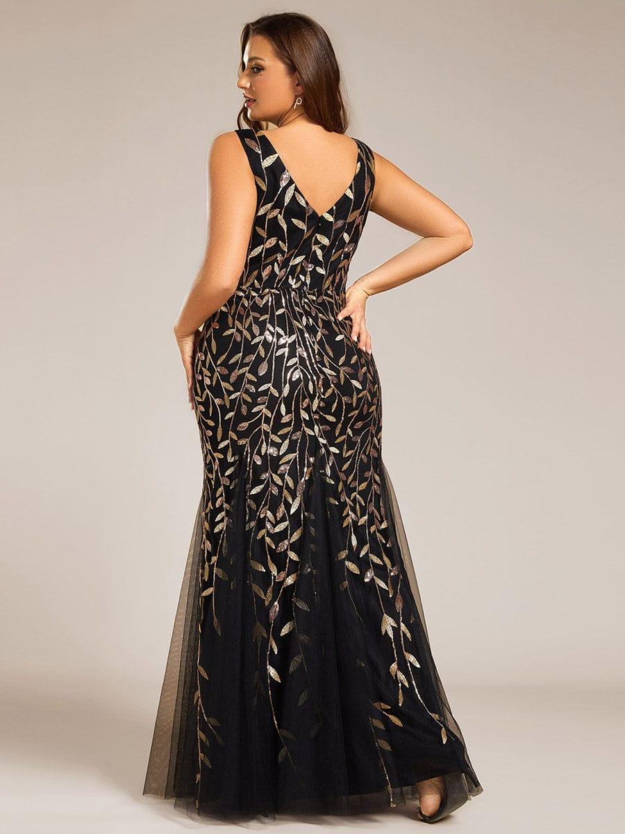 ever ORIEL|Women's Double V-Neck Fishtail Sequin Evening Dress
