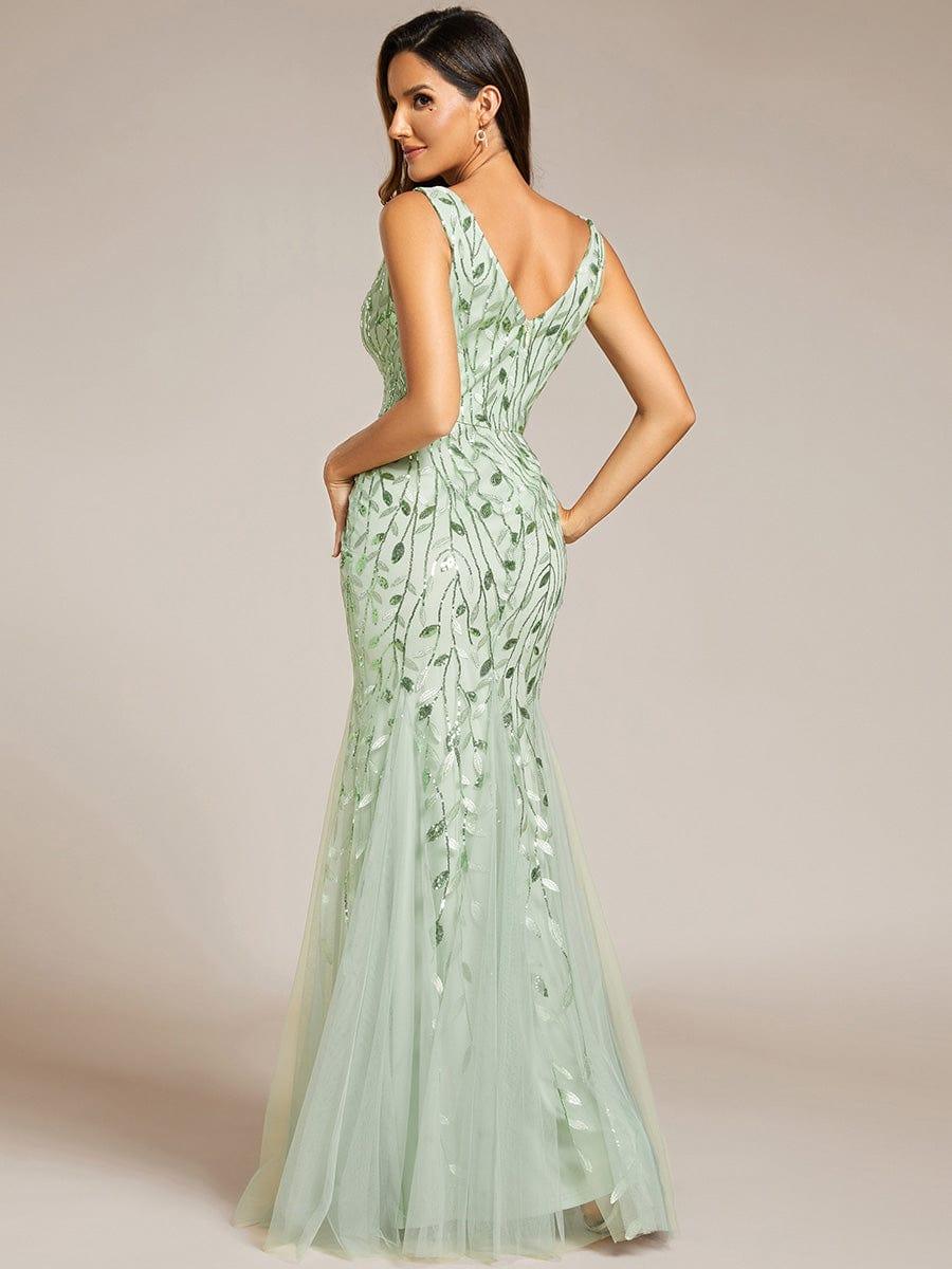 ever ORIEL|Women's Double V-Neck Fishtail Sequin Evening Dress