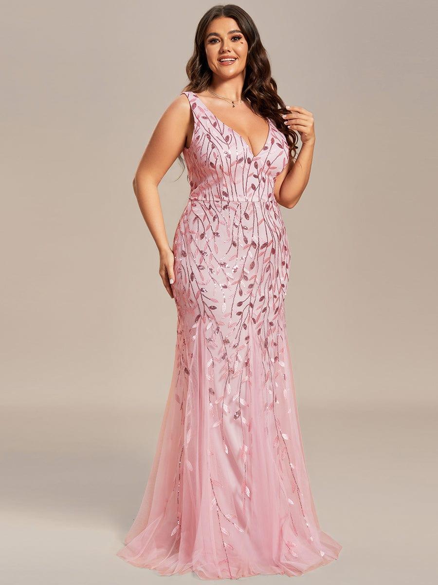 ever ORIEL|Women's Double V-Neck Fishtail Sequin Evening Dress