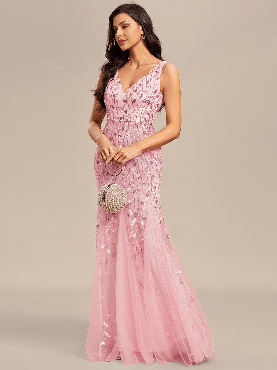 ever ORIEL|Women's Double V-Neck Fishtail Sequin Evening Dress