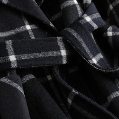 ADRIANA | CHECKERED WINTER TRENCH COAT