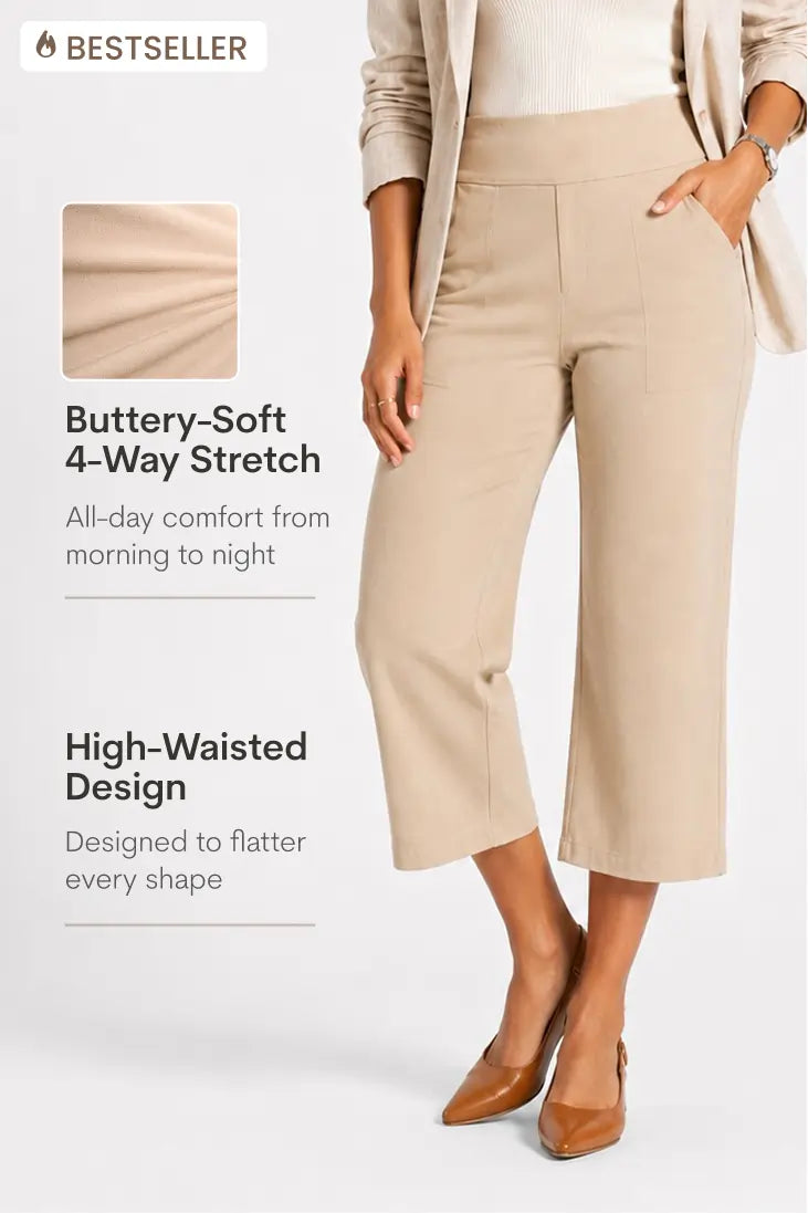 Delphine™ High-Rise Stretch Capri Pants for Women