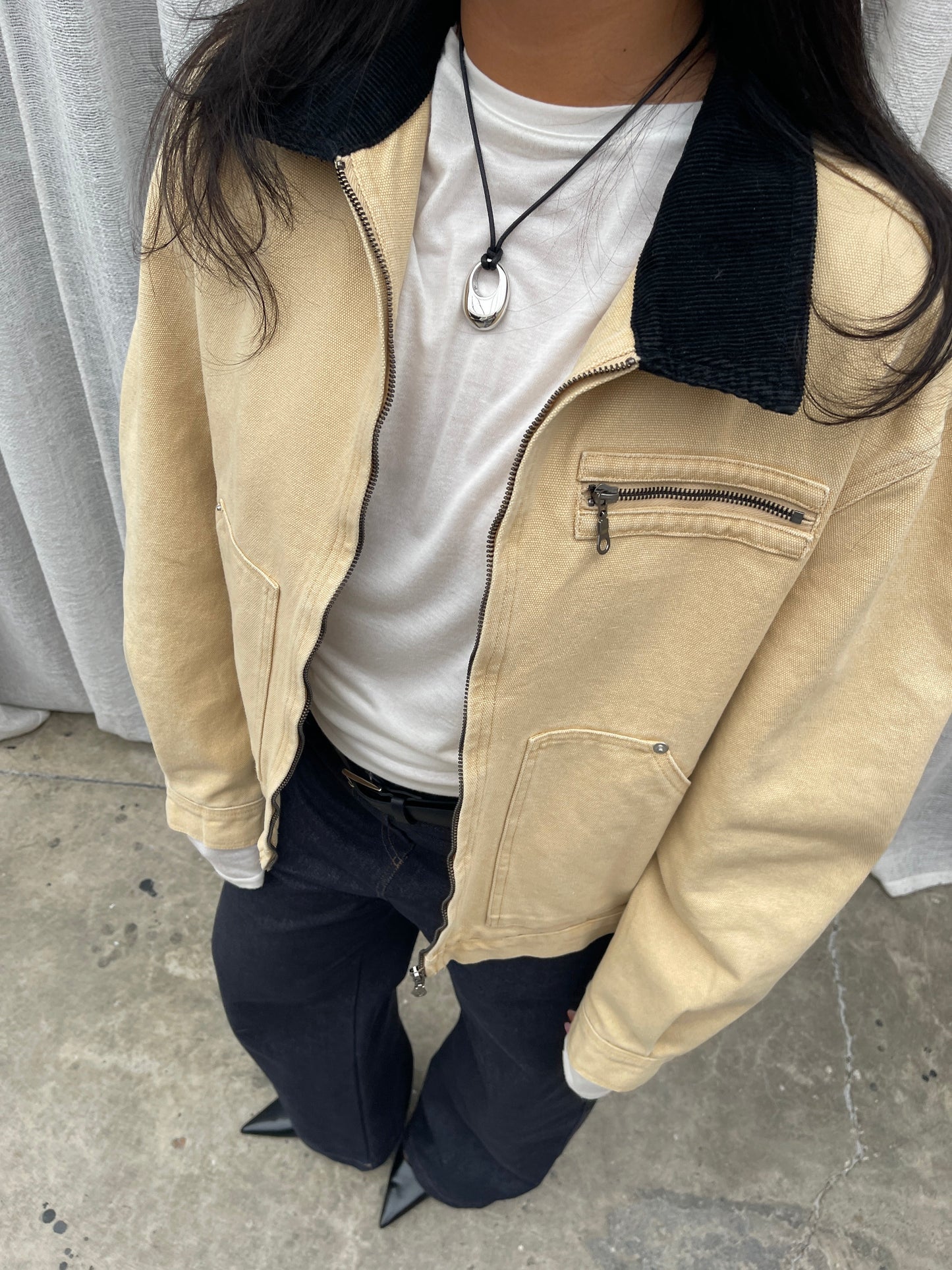 Canvas Workwear Jacket Sand