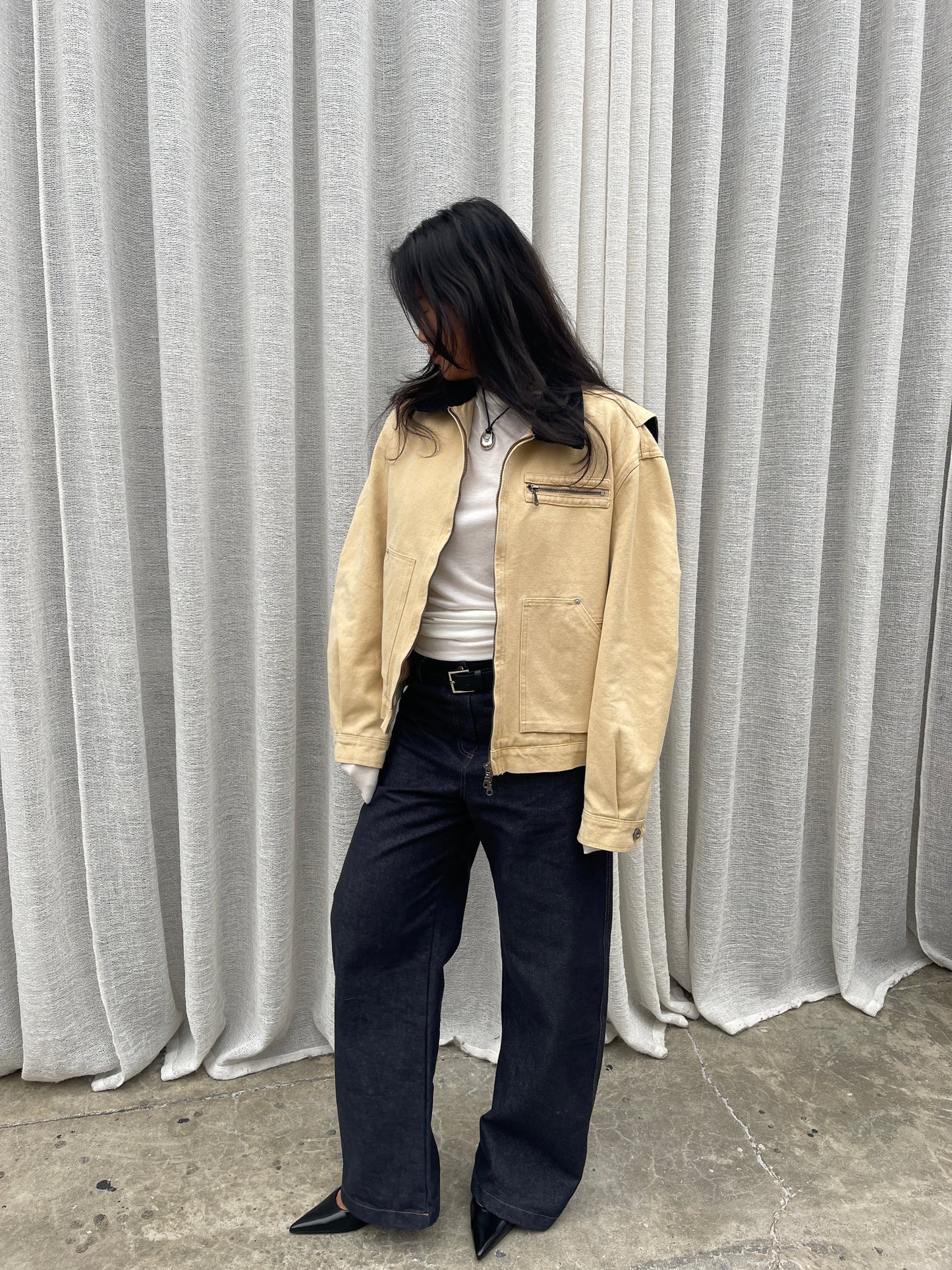Canvas Workwear Jacket Sand
