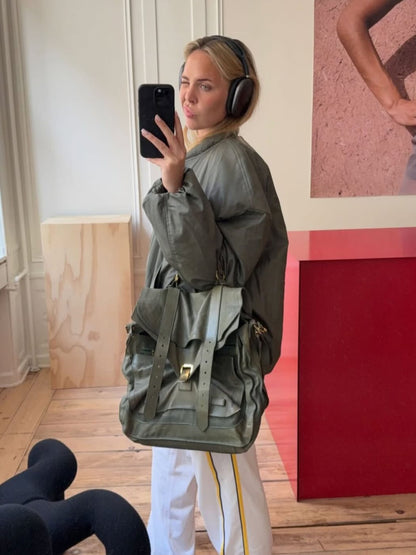 Oversized Bomber Oil Khaki