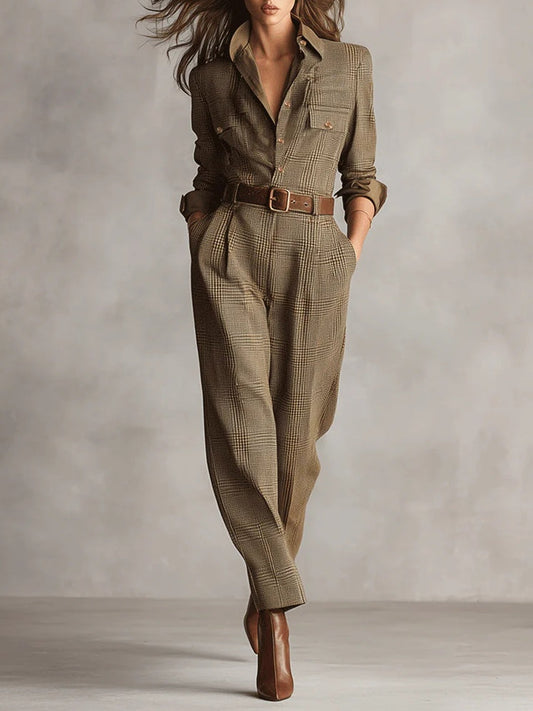 Lucinda – Elegant Tweed Jumpsuit