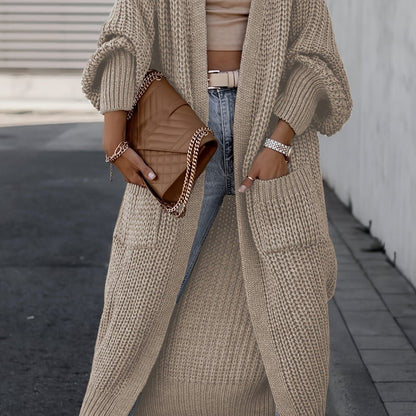 Layla™ -  Elegant Deep V-Neck Long Sleeve Cardigan