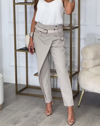Bree - Patchwork Pants with Belt