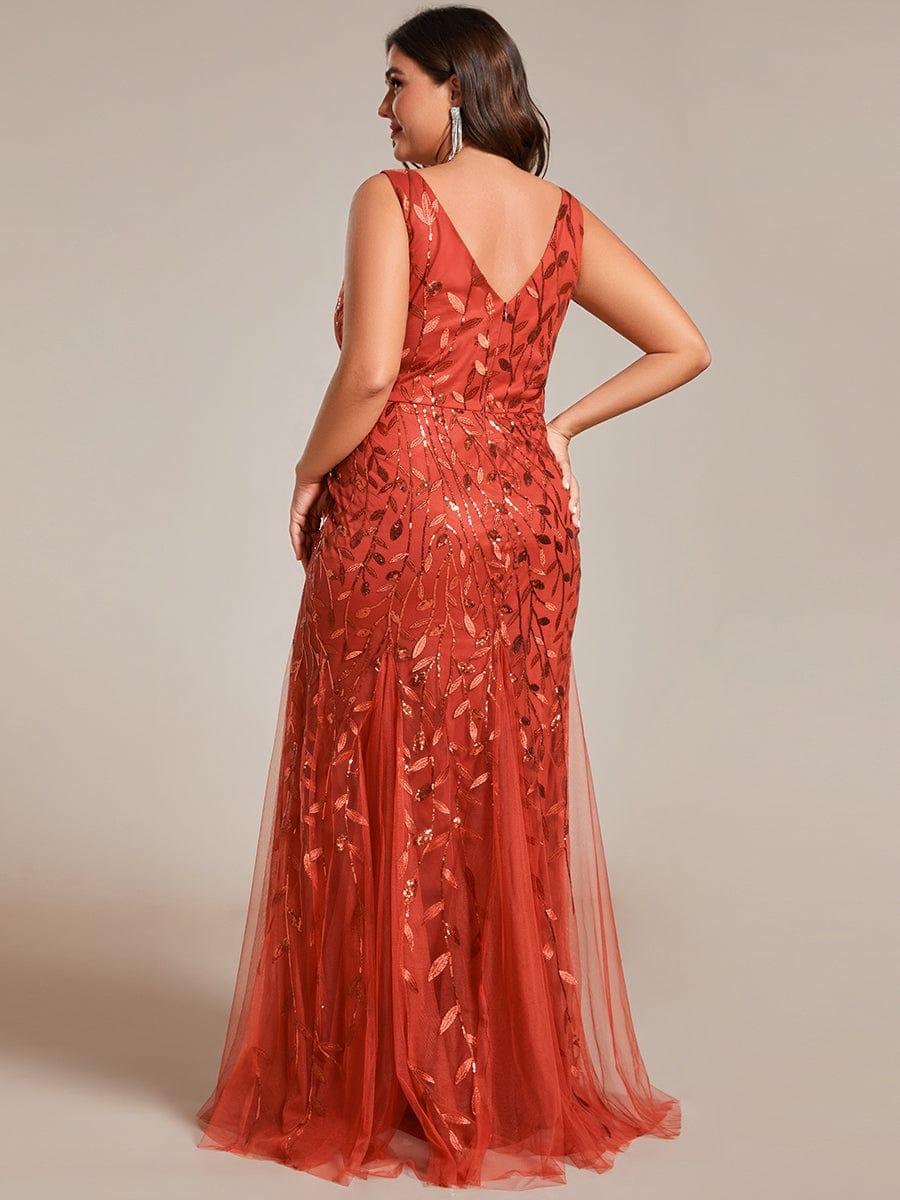 ever ORIEL|Women's Double V-Neck Fishtail Sequin Evening Dress