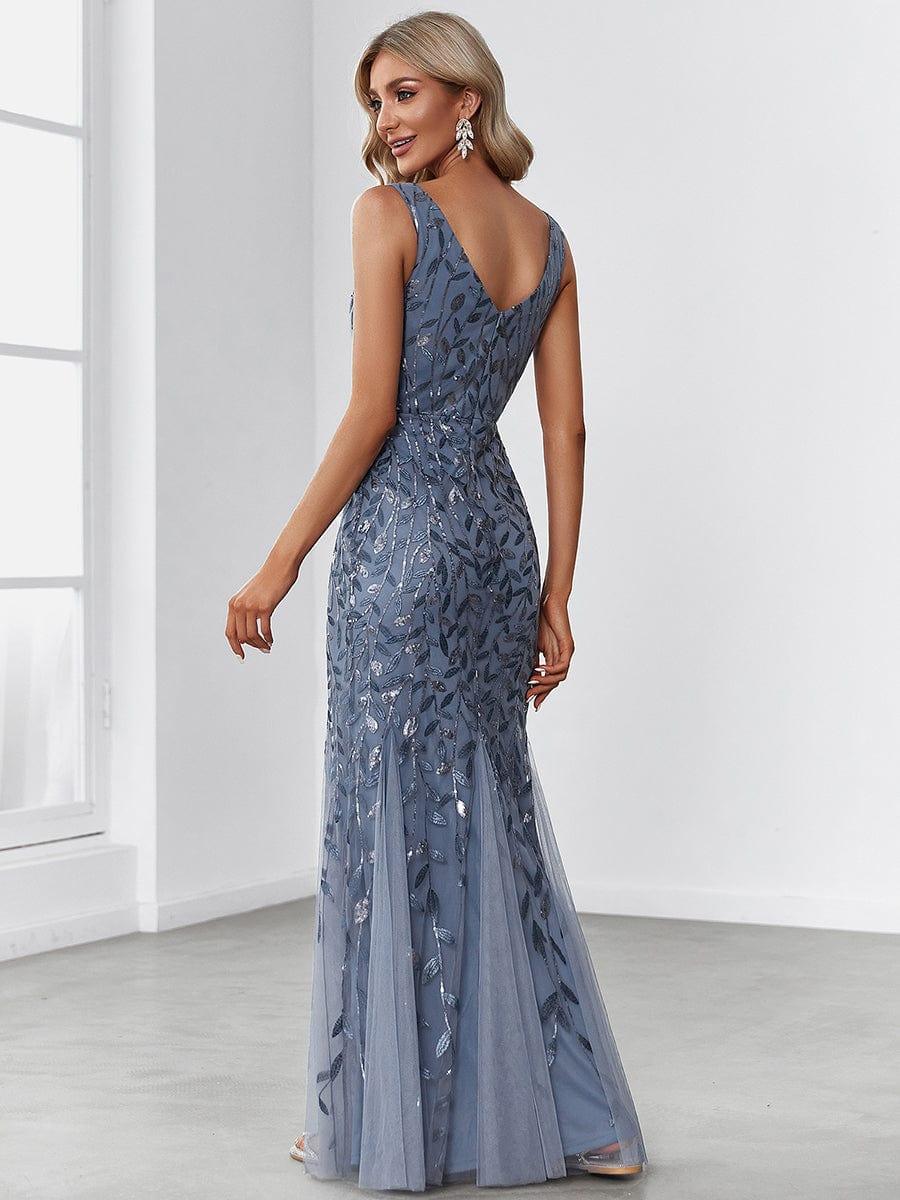 ever ORIEL|Women's Double V-Neck Fishtail Sequin Evening Dress