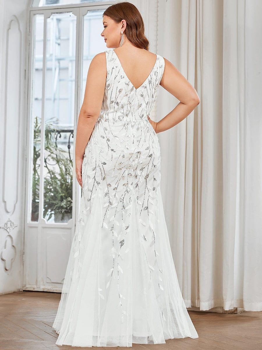 ever ORIEL|Women's Double V-Neck Fishtail Sequin Evening Dress