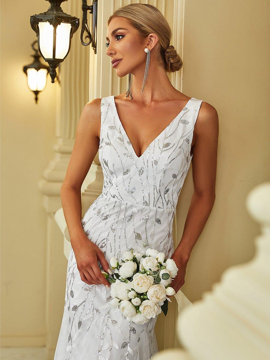 ever ORIEL|Women's Double V-Neck Fishtail Sequin Evening Dress