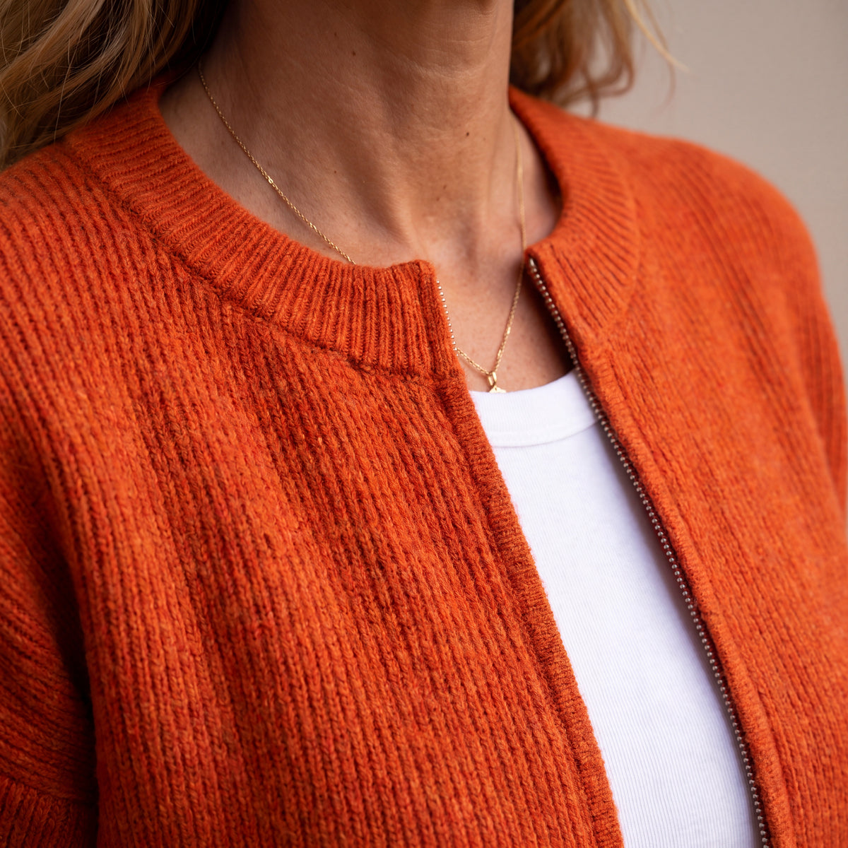 P|H - Soft Zip-Front Knit Cardigan Diane
