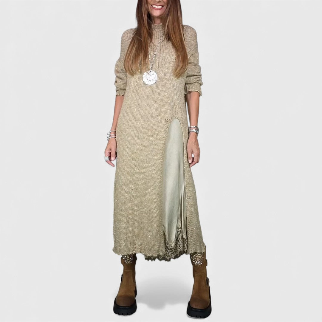 Portia – Elegant Layered Sweater and Dress Set