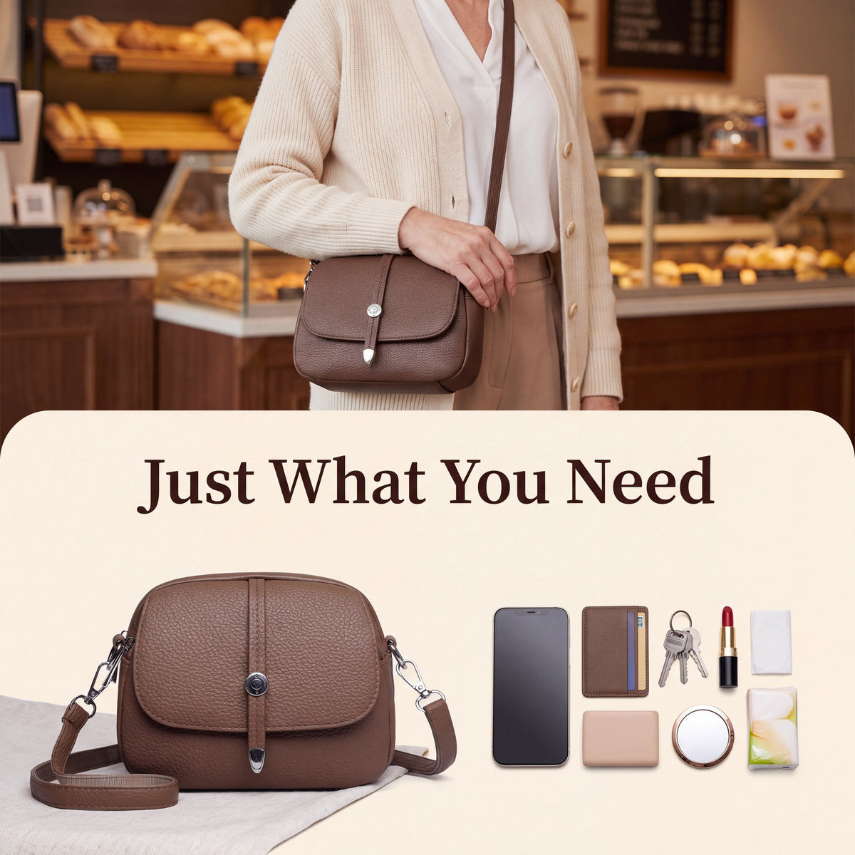 💥Hot Sale 50% OFF💥Women's Solid Color Lightweight Crossbody Bag👜
