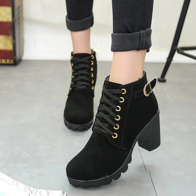 Sandra | Women's Sole Chunky Heel Boots