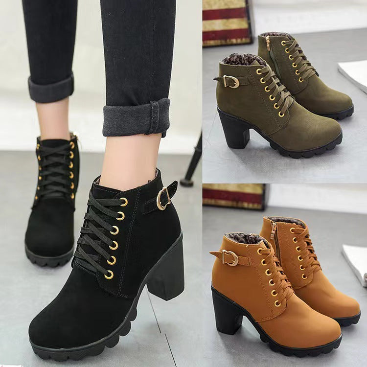 Sandra | Women's Sole Chunky Heel Boots