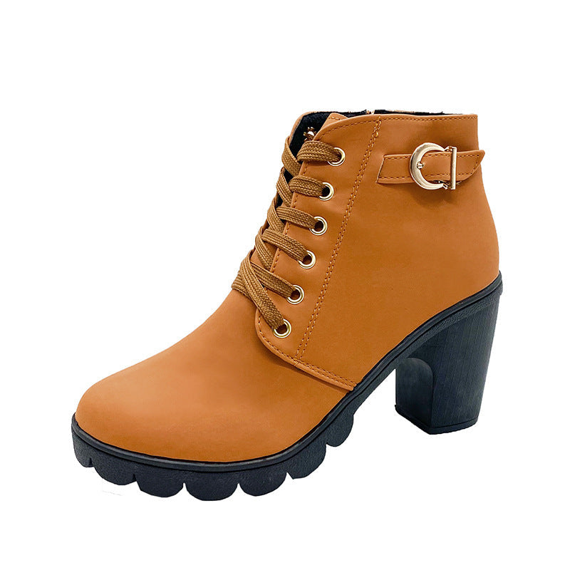 Sandra | Women's Sole Chunky Heel Boots
