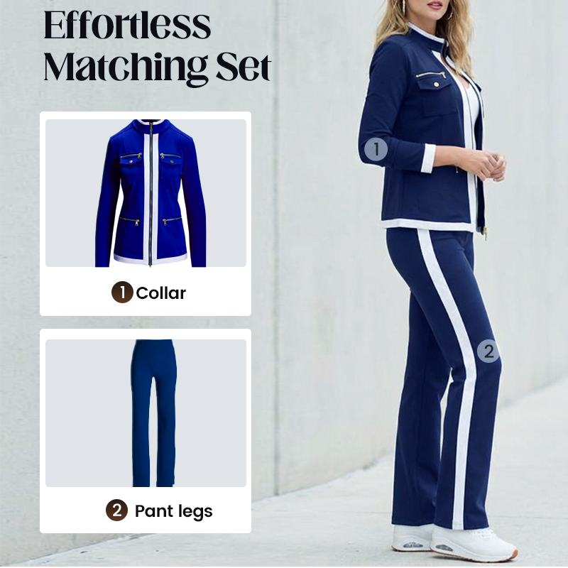 Dana | Women's 2-Piece Color-Block Tracksuit Set